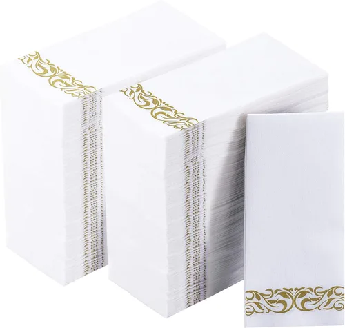 Vplus Paquete de 400 servilletas de papel desechables de 3 capas de alta calidad, servilletas de cena desechables suaves y absorbentes, perfectas