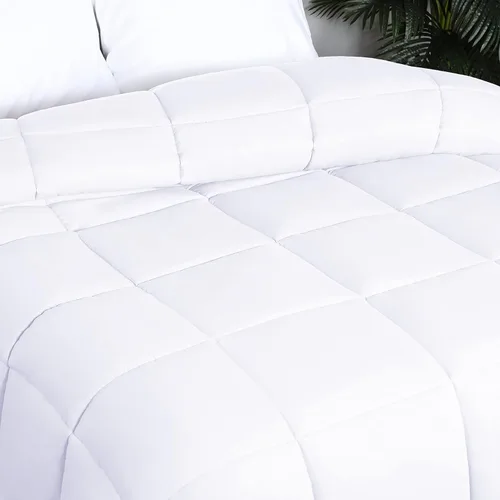 Miniatura 8 de Superior Edredón sólido de microfibra cepillada, ropa de cama alternativa de plumón, reversible, peso medio, esponjoso, decorativo, inserto