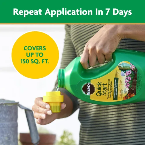 Miniatura 8 de Miracle-Gro Solución de inicio rápido para plantar y trasplante, para plantas de flores y vegetales, mezcla concentrada con agua, 48 onzas.