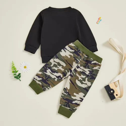 Miniatura 172 de Adobabirl Conjunto de sudadera y pantalones de Halloween para bebé, sudadera y pantalones con parche de calabaza para Halloween, otoño, ropa de bebé