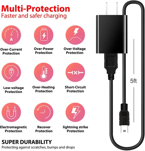 Miniatura 5 de Cable de carga de 5 pies, adaptador de fuente de alimentación de CA compatible con Texas Instruments TI-84 Plus CE, calculadora gráfica TI Nspire CX