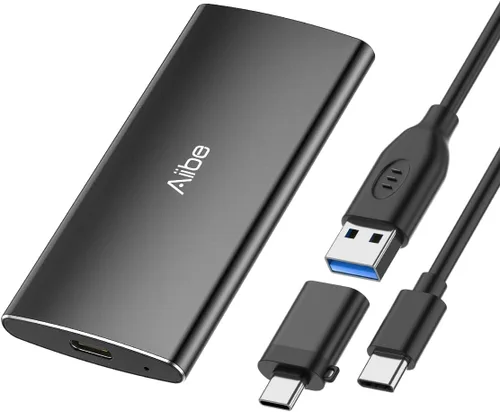 Miniatura 8 de Aiibe SSD externo de 1 TB USB C SSD portátil USB 3.2 Gen 2, hasta 1050 MB/s, unidad externa de estado sólido 1 TB disco duro externo para iPhone