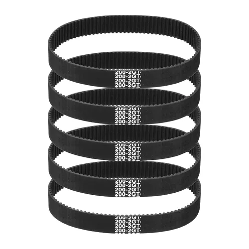 Miniatura 7 de MECCANIXITY 3.780 in GT-2 correa dentada, 5pcs 0.354 in ancho 0.079 in paso impresión 3D GT-2 correa dentada caucho de bucle cerrado, negro