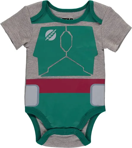 Miniatura 5 de Disney Paquete de cinco mamelucos de manga corta de Star Wars para bebés, ropa de bebé de Star Wars de una pieza, multipacksuit-ropa