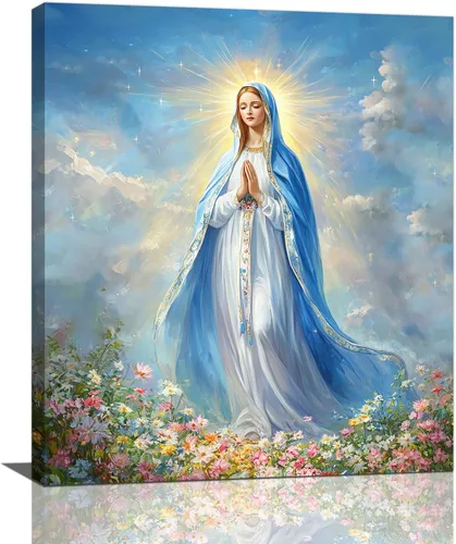 Miniatura 110 de Arte de pared con los 10 mandamientos, lienzo de los diez mandamientos, decoración de pared, pintura enmarcada inspiradora cristiana, obra de arte