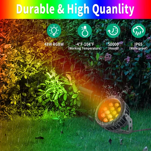 Miniatura 5 de Luces LED para lavadora de pared de 48 W, RGB 5000 K luz diurna que cambia de color con control remoto, barra de luz LED impermeable IP65