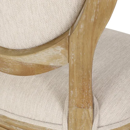 Miniatura 8 de Silla de oficina giratoria tapizada Pishkin - Beige/Natural