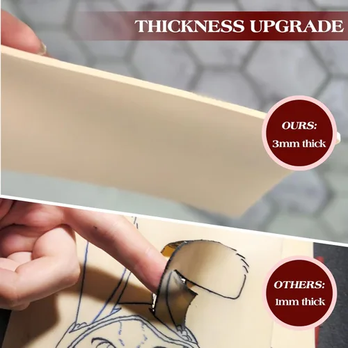 Miniatura 3 de 5 piezas de piel falsa de 0.118 pulgadas - Piel de tatuaje de doble cara para practicar tatuajes, piel falsa para principiantes y artistas
