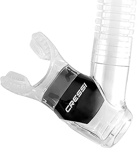 Miniatura 3 de Cressi Adult Diving Dry Snorkel with Splash Guard and Top Valve - Supernova Dry: Designed in Italy Claro/Negro