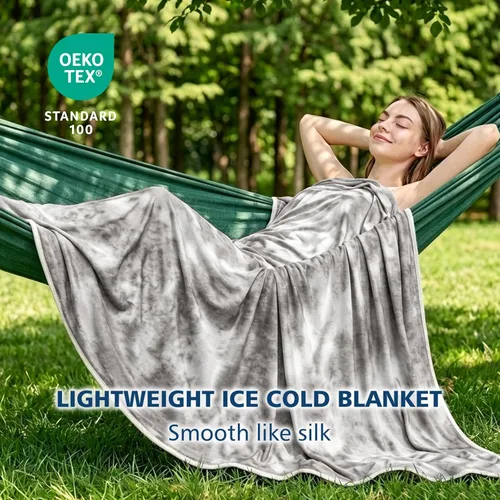 Miniatura 2 de Manta de enfriamiento EMME 50"x70", Mantas de enfriamiento Q-Max 0.5 para personas que duermen con calor, Manta de verano de hielo para sudores