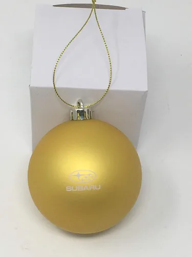 Subaru Logo Holiday Christmas Ornamento Redondo Gold Forester Outback Crosstrek Ascent BRZ Sti WRX Impreza Legacy
