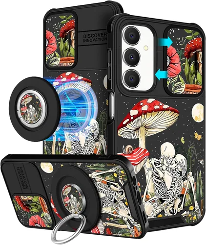 Miniatura 41 de Funermei Funda para teléfono Samsung Galaxy A15 5G - [2 en 1] Funda para teléfono de mujeres lindas chicas, diseño femenino de mariposa negra
