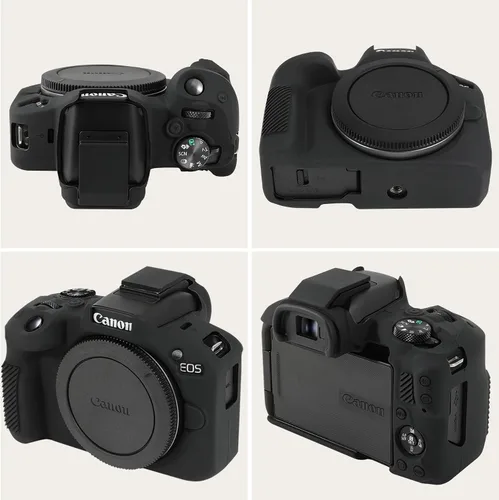 Miniatura 3 de BOVKE Funda protectora de silicona para cámara Canon EOS R50 sin espejo, funda suave para cámara Canon EOS R50, funda de video para vlogging, funda