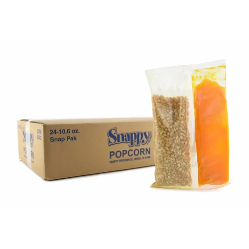 Snappy Snap-Paks - Paquetes de porciones de palomitas todo en uno para máquina popping de 8 onzas, granos, aceite y sal, 24 unidades