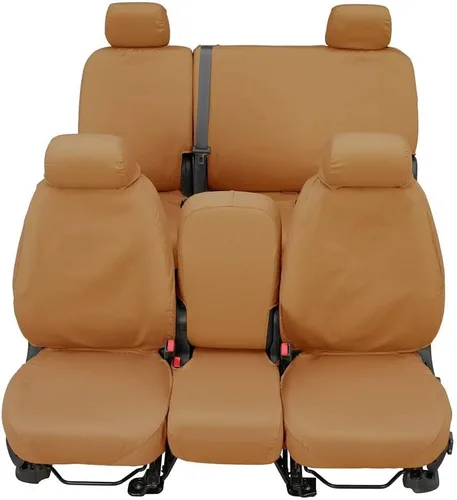 Miniatura 12 de Covercraft - SS3344PCCH Fundas de asiento de asiento delantero de ajuste personalizado - Tela de polialgodón, negro carbón Negro (Charcoal Black)