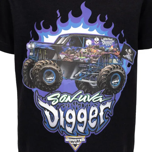 Miniatura 6 de Monster Jam El Toro Loco Zombie Maximum Destruction - Paquete de 4 camisetas gráficas para niños pequeños a grandes, Carbón, azul marino