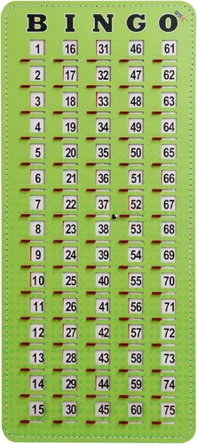 Miniatura 10 de GSE Games & Sports Expert Green Jumbo Tarjetas de bingo fáciles de leer a granel, tarjetas de bingo reutilizables a prueba de atascos con ventanas