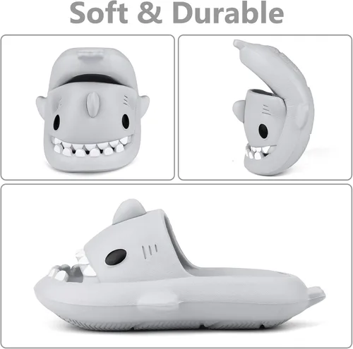 Miniatura 3 de Sandalias de baño con diseño de tiburón para niños y niñas Sandalias de ducha para niños y niñas Sandalias de playa y piscina Secado rápido