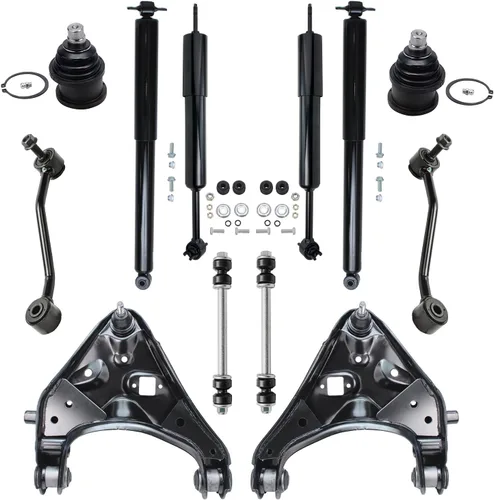 Miniatura 103 de Detroit Axle - Kit de extremo delantero para Ford 1998-2001 Explorer Mercury Mountaineer, 4 barras estabilizadoras delanteras y traseras, 2 brazos