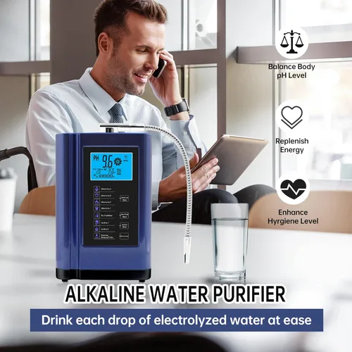 Miniatura 8 de Ionizador de agua, purificador de agua PH 3,5 – 10,5 alcalinas de ácido maquinaria de agua, hasta -500 mV ORP, 6000 litros por filtro, 7 ajustes