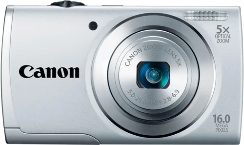 Cámara digital PowerShot A2500 16.0 Megapíxeles con zoom óptico de 5x y grabación de video HD 720p. plateado