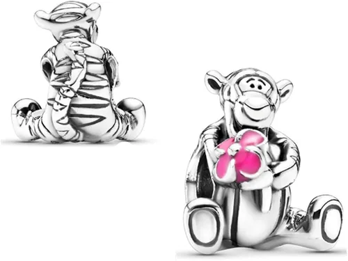 PANWOB Dijes de personajes de película para mujer, pulseras y collares en plata de ley 925, regalo de cumpleaños para el día de la madre, cumpleaños