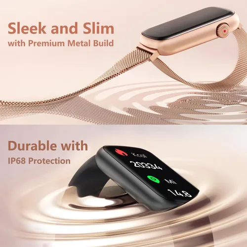 Miniatura 2 de FITVII Slim - Rastreador de actividad física con oxígeno en sangre, presión arterial, monitoreo de frecuencia cardíaca y sueño 24/7, rastreadores
