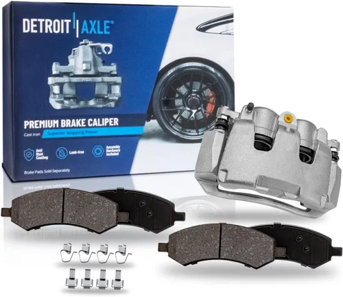 Detroit Axle - Pastillas de Freno Delantero Izquierdo Reemplazo de Pinza de Disco para Dodge Ram 1500 Dakota Mitsubishi Raider - Juego de 3 piezas