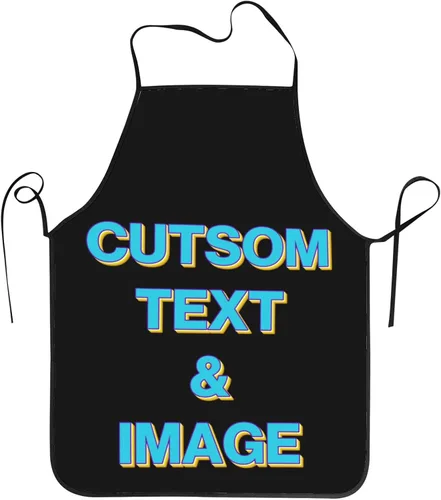 Delantal con logotipo personalizado con foto, delantal de cocina personalizado para cocinero, delantal impermeable de cocina con texto