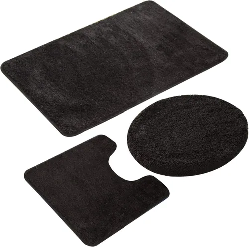 Miniatura 3 de Jianyana Juego de alfombras de baño de 3 piezas, incluye 1 alfombra de baño grande (19.5 x 31.5 pulgadas), 1 alfombra de inodoro en forma de U