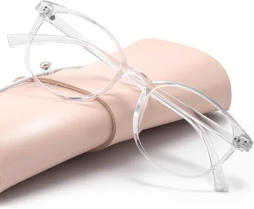 Miniatura 14 de Miyya - Lentes con bloqueo de luz azul para mujeres, lentes modernos redondos transparentes anti luz azul, antifatiga ocular y antirreflejante UV