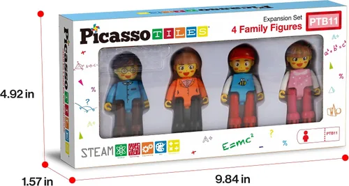 Miniatura 8 de Picasso Toys Bloques de Erizo 4 Figuras de Personajes de Acción Familiar Juguete para Niños Pequeños Construcción Bloques de Baldosas Paquete