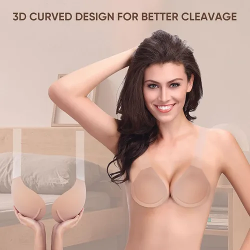 Miniatura 5 de Sujetador adhesivo para pechos grandes, brasier adhesivo, brasier sin costuras para mujer, brasier push up para vestido sin espalda