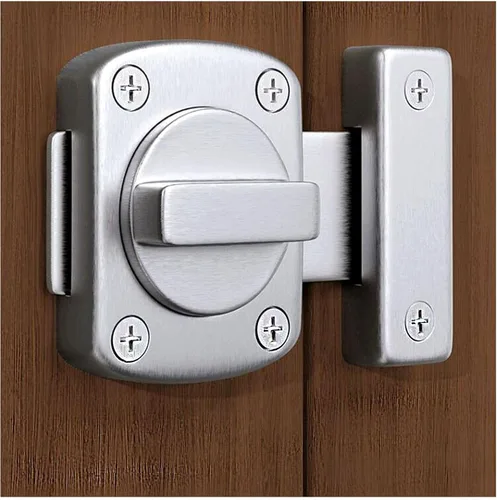 Miniatura 9 de KAFENDA Cerradura de puerta de baño Perno de ventana Gabinete de ventana Pestillo de seguridad giratorio Aleación de zinc con tornillo negro