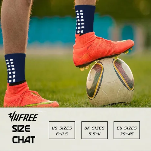 Miniatura 5 de Yufree Calcetines de fútbol para hombre, antideslizantes, almohadillas de agarre antideslizantes para fútbol, baloncesto, deportes, 4 pares
