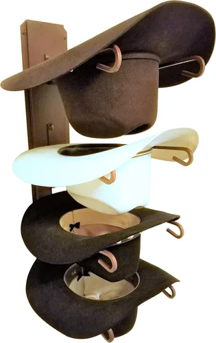 Miniatura 2 de American Made - Perchero para sombreros de vaquero de 4 niveles, soporte para sombreros de cuatro niveles, acero con recubrimiento en polvo