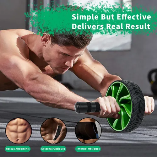 Miniatura 5 de Ab Roller Wheel - AGREJO Ab Workout Equipment for Abdominal & Core Strength Training, Home Gym Fitness Equipment, Exercise Wheel for Men Women Verde