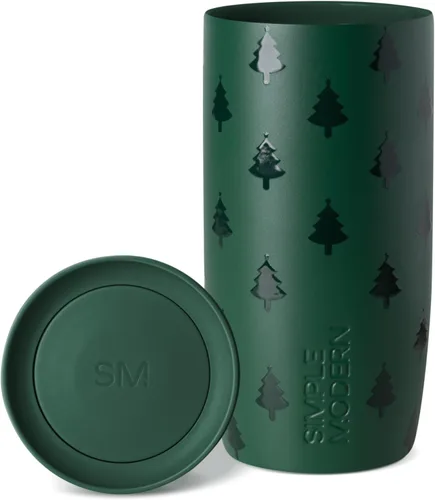 Miniatura 14 de Simple Modern Trek - Vaso de Navidad de 40 onzas con asa y tapa con pajilla, taza de viaje aislada de acero inoxidable apta para portavasos, regalos