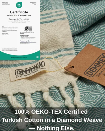 Miniatura 6 de DEMMEX Toallas de mano turcas de algodón orgánico certificado para baño, juego de 2, toallas de cocina y gimnasio, toallas de viaje compactas