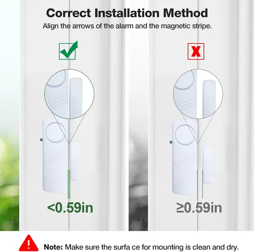 Miniatura 4 de Alarma de puerta y ventana, alarmas de puerta de 90 dB para seguridad de niños, alarma antirrobo de ventana y piscina para el hogar