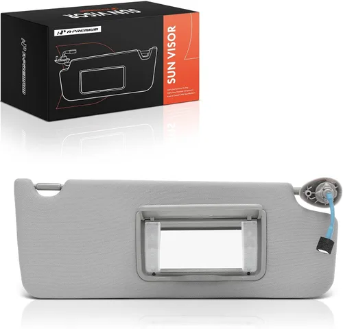 A-Premium Visera solar del lado del pasajero derecho compatible con Honda Pilot 2016-2022, Ridgeline 2017-2023, Passport 2019-2022 - con espejo de