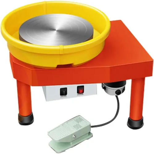 Huanyu Máquina de cerámica Máquina de cerámica Rueda de cerámica 250W (0.34hp) 30CM Máquina formadora de cerámica con pedal y lavabo desmontable