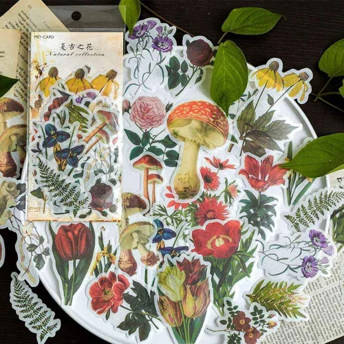 Miniatura 3 de Doraking - Juego de 60 calcomanías decorativas para álbumes de recortes, diseño de plantas verdes para laptop, álbumes de recortes, cuaderno