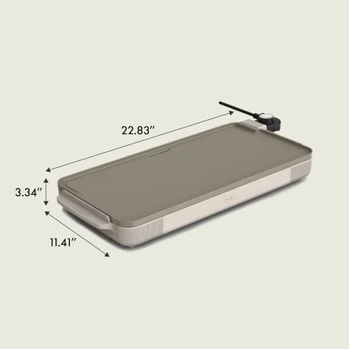 Miniatura 9 de bella Plancha eléctrica de 12" x 22" con revestimiento antiadherente de cerámica EverGood™, sonda de temperatura extraíble, bandeja de goteo apta