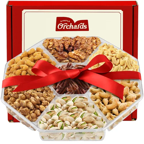 Miniatura 9 de Cesta de regalo de frutos secos para el día del padre, colección Gourmet Nuts Collection, caja de regalo de nueces mixtas de primera calidad, cesta