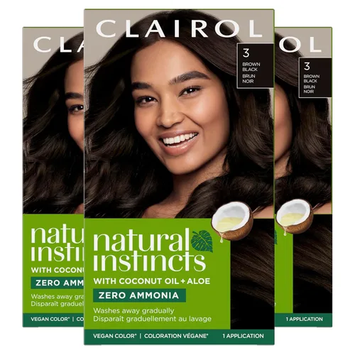 Miniatura 17 de Clairol Natural Instincts - Tinte semipermanente para el cabello, color negro azul 2BB, paquete de 1 unidad 2BB Azul Negro