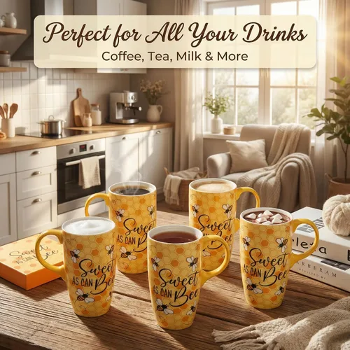 Miniatura 7 de Topadorn Taza de viaje de cerámica con tapa y asa para hombres y mujeres, para trabajo de oficina, apta para microondas y lavavajillas, 17 onzas