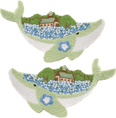 Miniatura 24 de 5 parches de flores coloridas, parches de loto para coser para planchar para ropa de bricolaje, jeans, costura Conjunto de loto