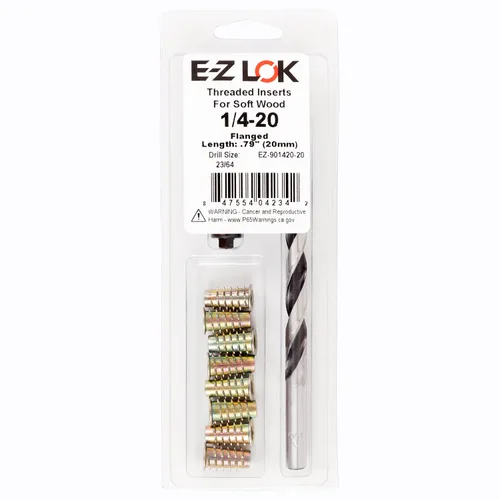 Miniatura 14 de Kit de reparación de rosca hexagonal E-Z para insertos roscados embutidos de madera blanda 5/16-18 x 25mm, taladro, herramienta de instalación