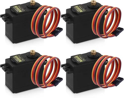 Miniatura 9 de 6PCS MG995 55g Servo RC Servos Digital de Alta Velocidad Torque Servo Motor Engranaje Metálico Servo Impermeable para Futaba JR RC Coche Avión